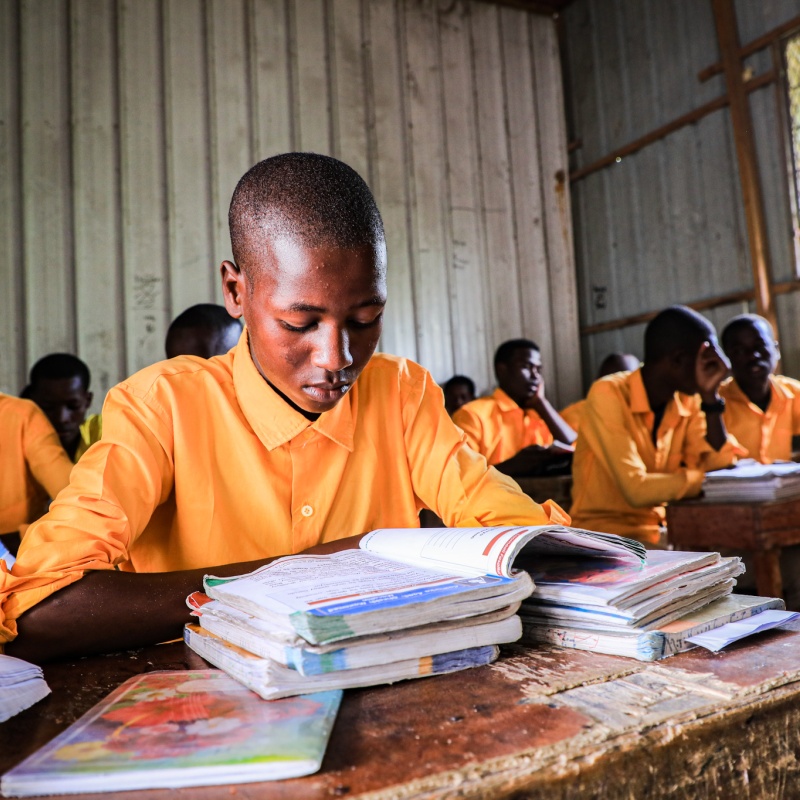 Abdinasir*, 11, is one of the beneficiaries of the GPE program which distributed assistive devices to hearing-impaired students. Credit: Save the Children/GPE