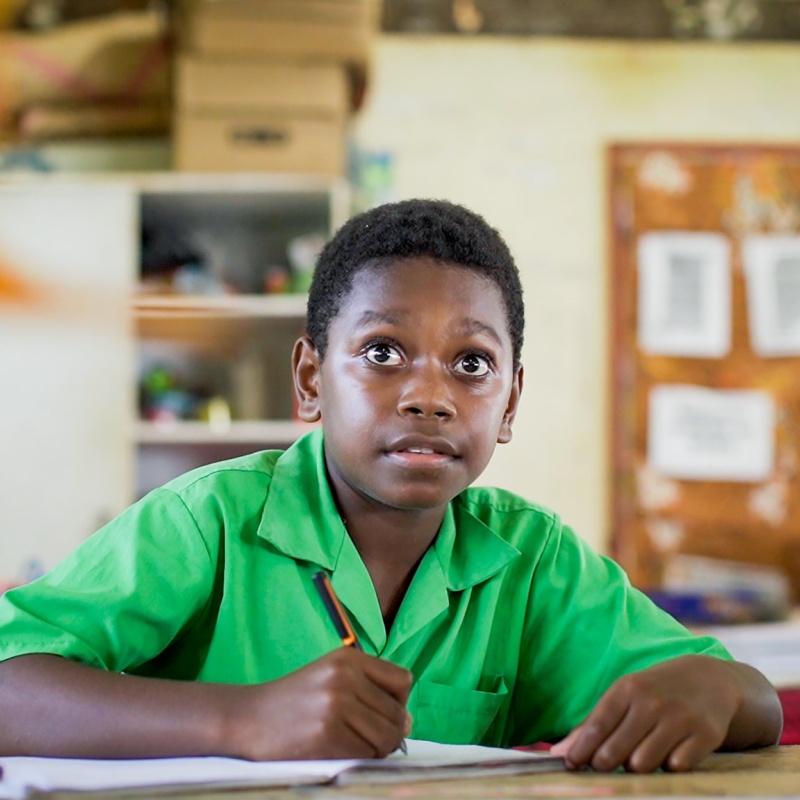Paolo, 11-year-old student at Santo East School. Vanuatu. Credit: GPE/Arlene Bax