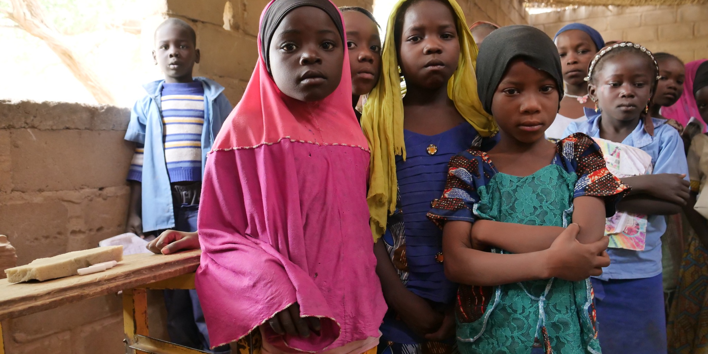 Young girls in class at the Public Primary School of Klessoum in the Chari-Baguirmi Region, Chad. February 2019. Credit: GPE/Carine Durand
